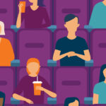 Attendees watching event